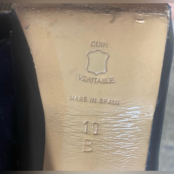 Charles David Heels Size 10B Platform Black Leather 4.5” Heel Made In Spain - Picture 5 of 9